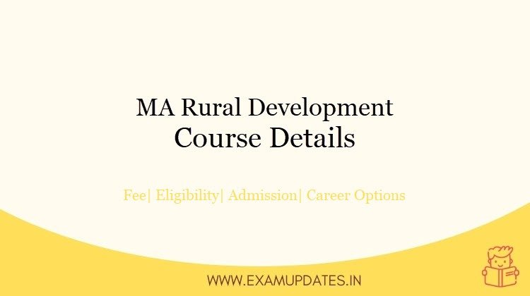 M.A. Rural Development